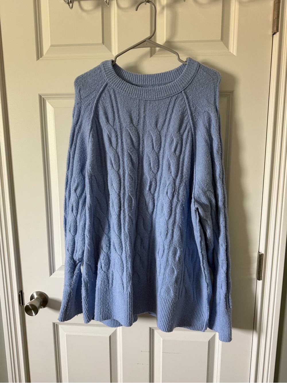 Aerie Cable Crew Sweater- L